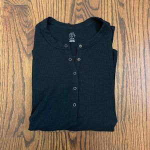 Aerie Real Soft Long Sleeve (Black, Medium)